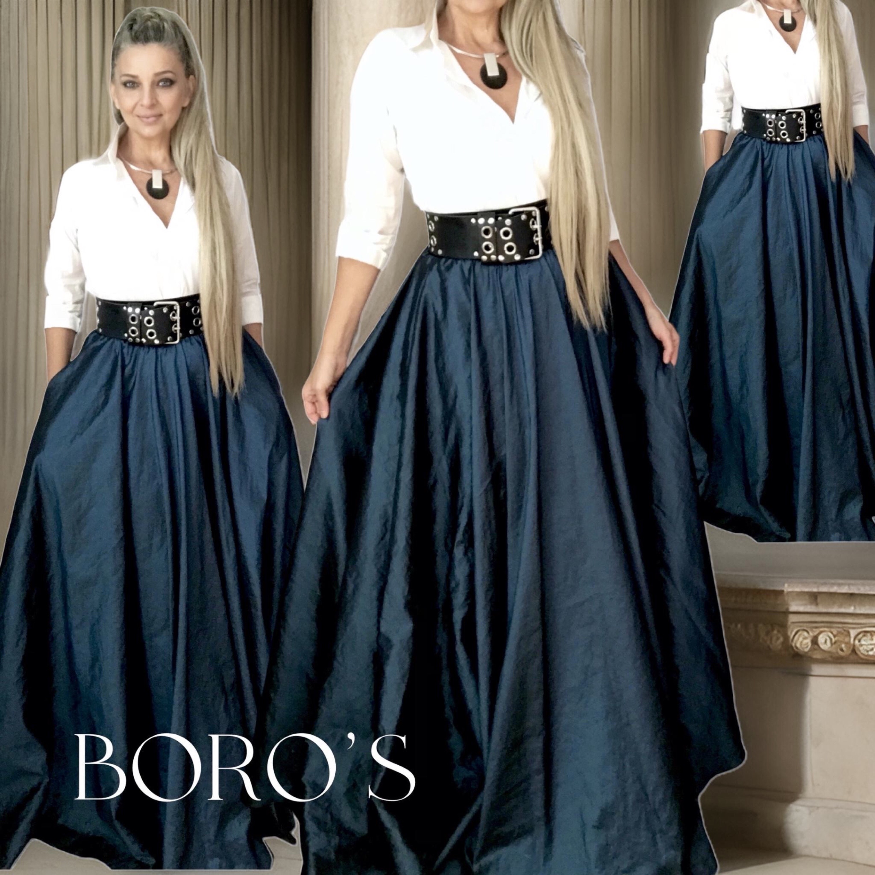 Dlouhá společenská sukně BOROS SK-L-BLP01